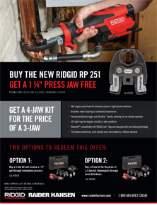 Ridgid Press Tool Promo