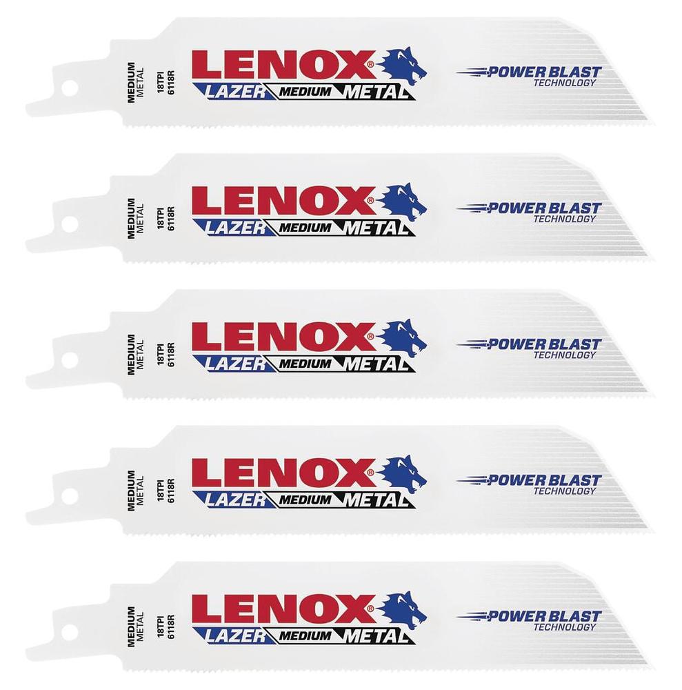 6&#34;x1&#34; 18TPI LAZER Heavy Metal (1/16&#34; - 1/4&#34;) Recip 5 pk<span class=' ItemWarning' style='display:block;'>Item is usually in stock, but we&#39;ll be in touch if there&#39;s a problem<br /></span>