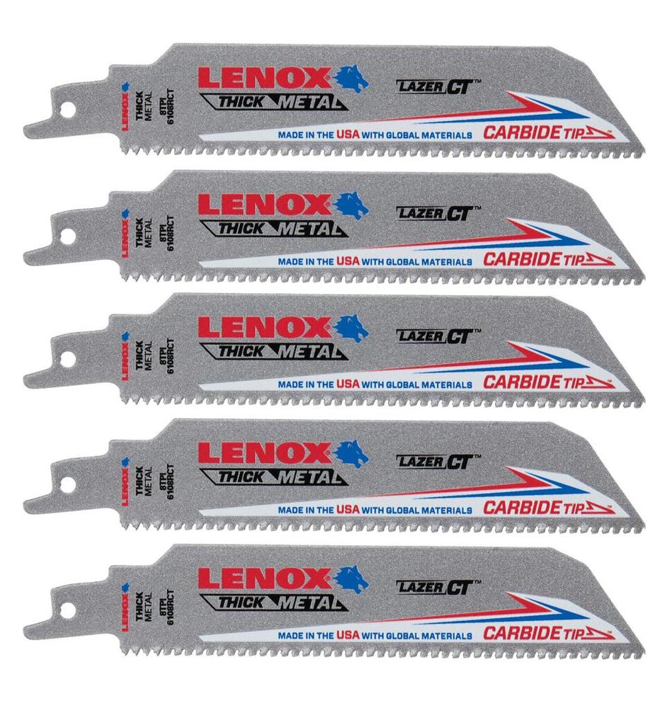6&#34;x1&#34; 8TPI LAZER Carbide Tipped Extreme Metal Recip 5 pk<span class=' ItemWarning' style='display:block;'>Item is usually in stock, but we&#39;ll be in touch if there&#39;s a problem<br /></span>