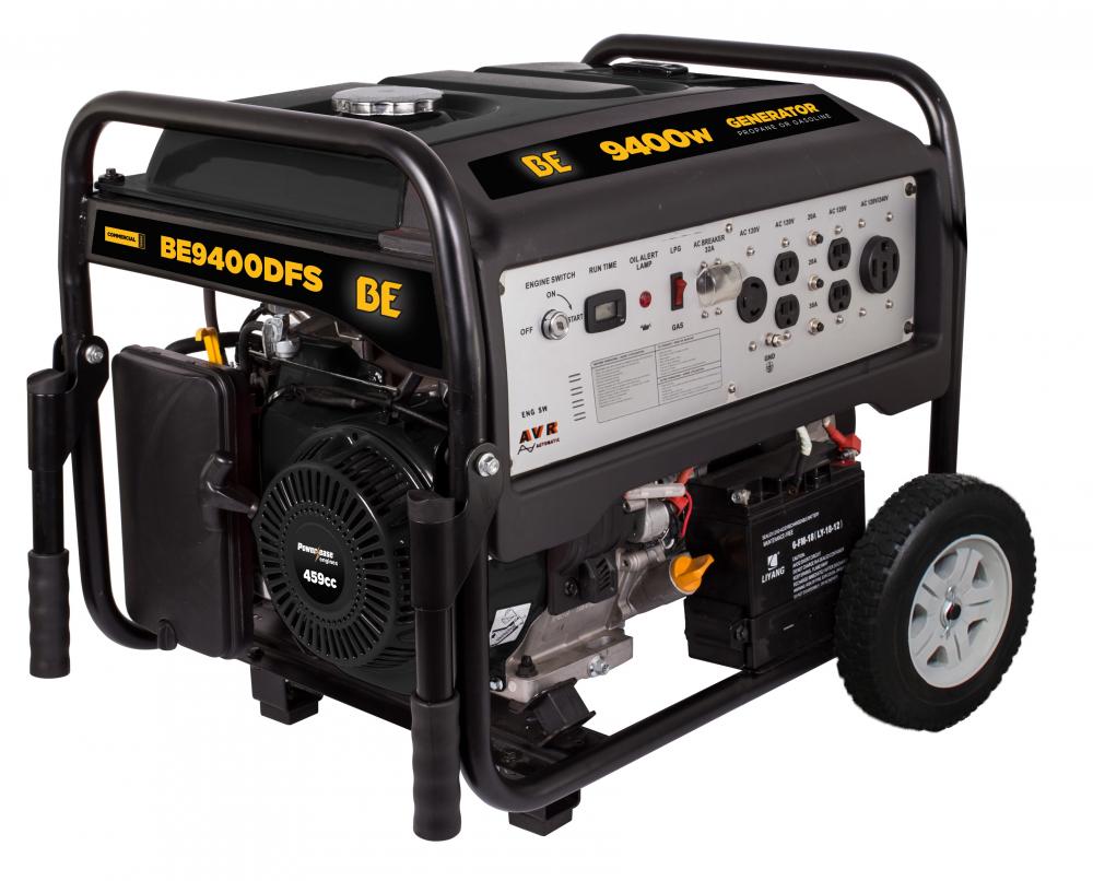 9,400 WATT DUAL FUEL, ELECTRIC START GENERATOR<span class=' ItemWarning' style='display:block;'>Item is usually in stock, but we&#39;ll be in touch if there&#39;s a problem<br /></span>