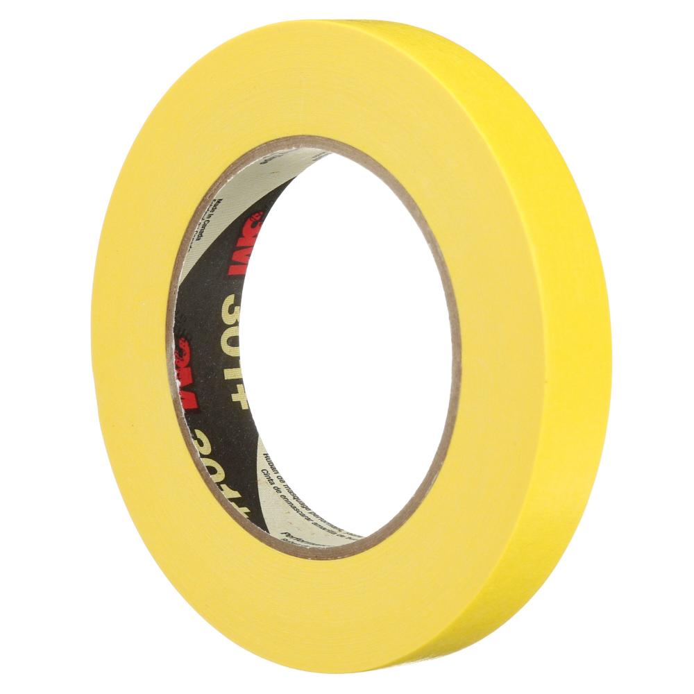 3M Performance Masking Tape, 301+, yellow, 6.3 mil (0.16 mm), 0.71 in x 60 yd (18 mm x 55 m)<span class=' ItemWarning' style='display:block;'>Item is usually in stock, but we&#39;ll be in touch if there&#39;s a problem<br /></span>