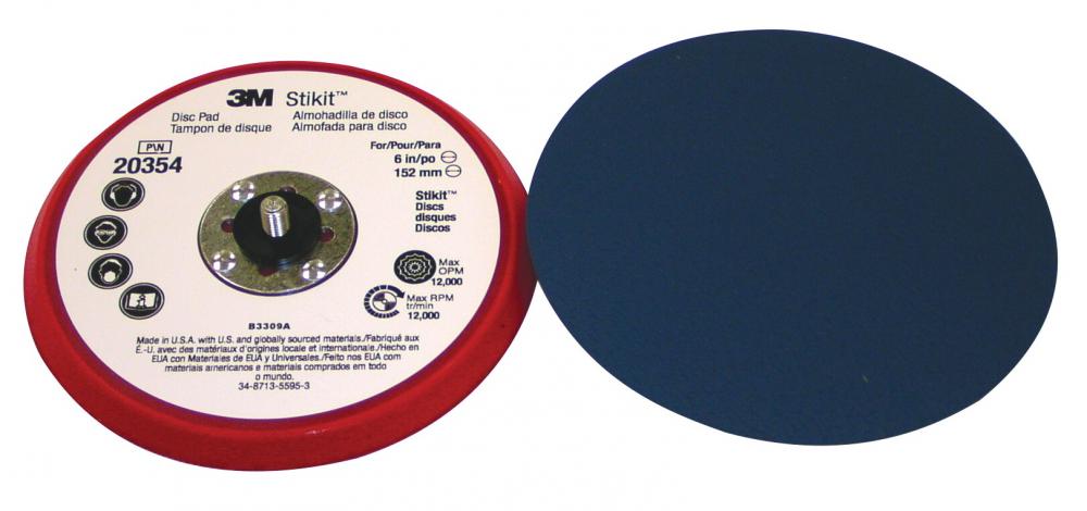 3M Stikit Low Profile Disc Pad, 20354, red, 6 in x 3/8 in (152 mm x 9.52 mm)<span class=' ItemWarning' style='display:block;'>Item is usually in stock, but we&#39;ll be in touch if there&#39;s a problem<br /></span>