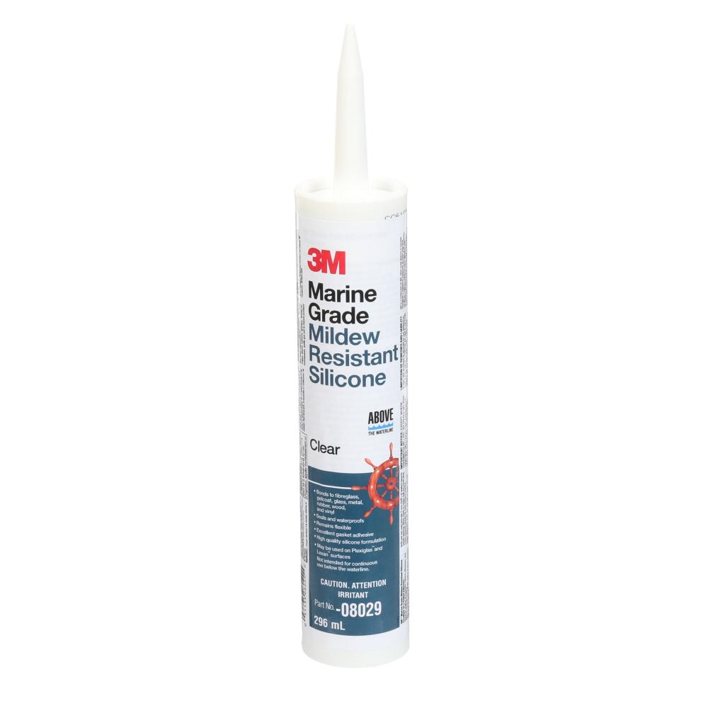 3M Marine Grade Silicone Sealant, PN08029, clear, 0.1 gal (378.54 mL)<span class=' ItemWarning' style='display:block;'>Item is usually in stock, but we&#39;ll be in touch if there&#39;s a problem<br /></span>