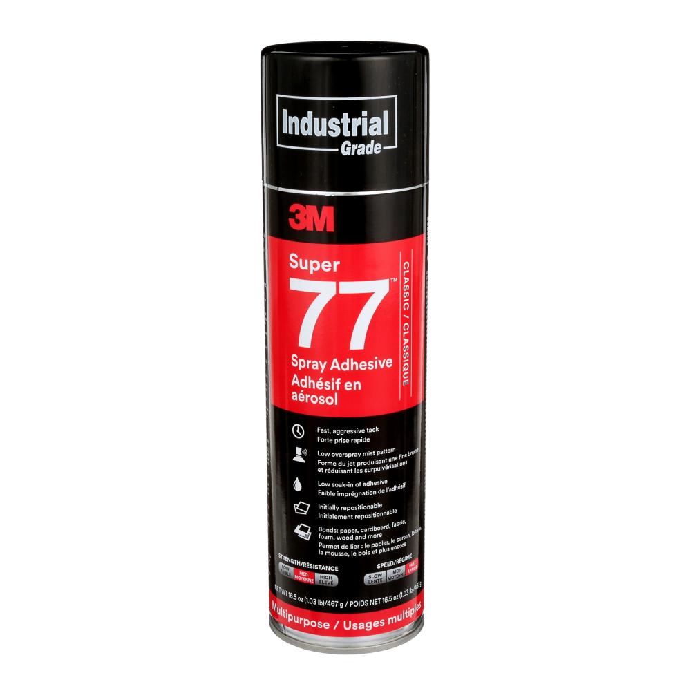 3M&trade; Super 77&trade; Multipurpose Spray Adhesive, 24 oz (709.77 ml)<span class=' ItemWarning' style='display:block;'>Item is usually in stock, but we&#39;ll be in touch if there&#39;s a problem<br /></span>