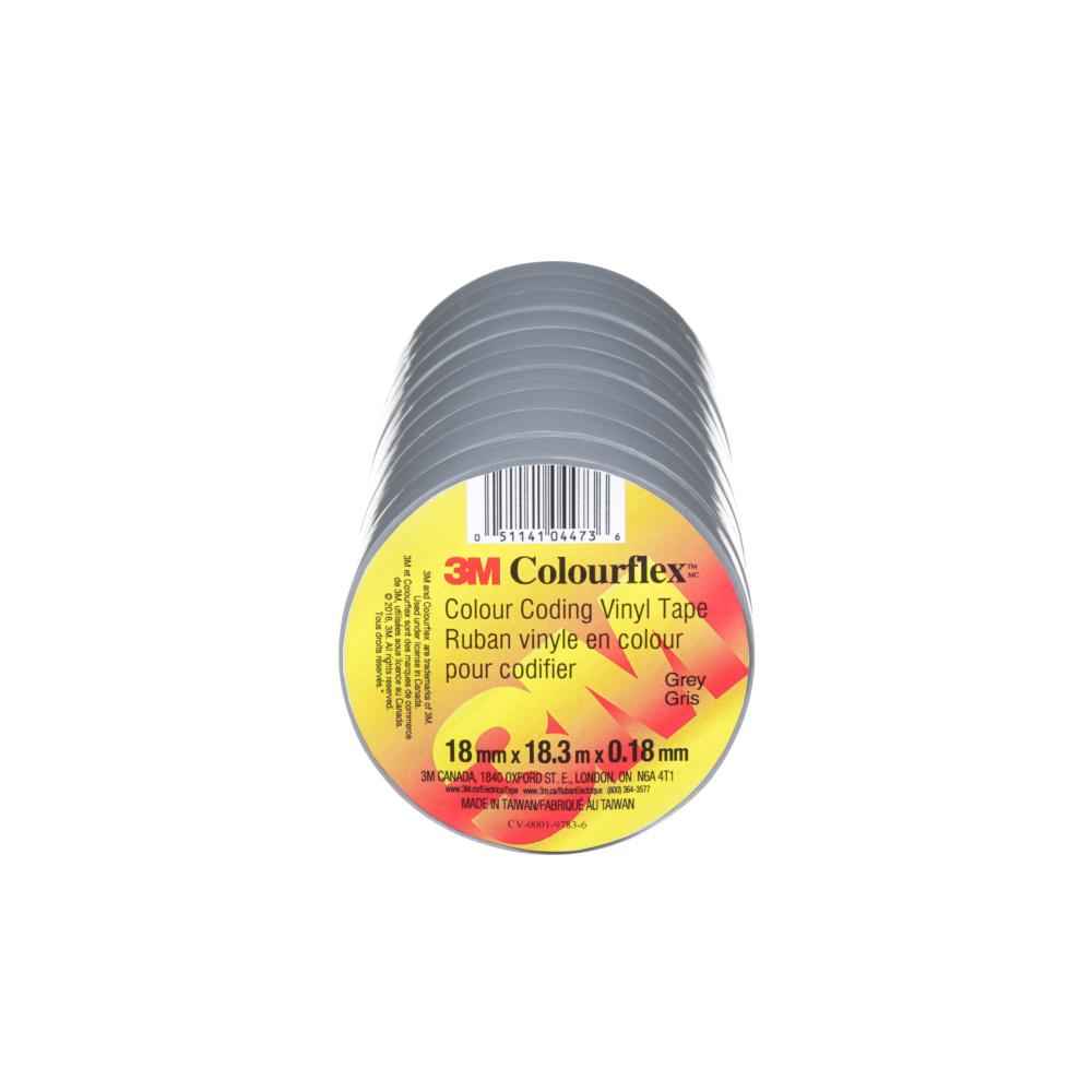 3M&trade; Colourflex&trade; Tape, grey, 7 mil (0.18 mm), 3/4 in x 60 ft (19 mm x 18.3 m)<span class=' ItemWarning' style='display:block;'>Item is usually in stock, but we&#39;ll be in touch if there&#39;s a problem<br /></span>