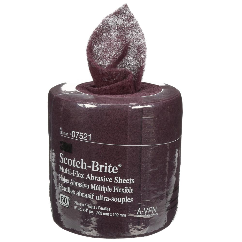 3M&trade; Scotch-Brite&trade; Multi-Flex Abrasive Sheet Roll, 07521, 8 in x 20 ft (20.3 cm x 6.1 m)<span class=' ItemWarning' style='display:block;'>Item is usually in stock, but we&#39;ll be in touch if there&#39;s a problem<br /></span>