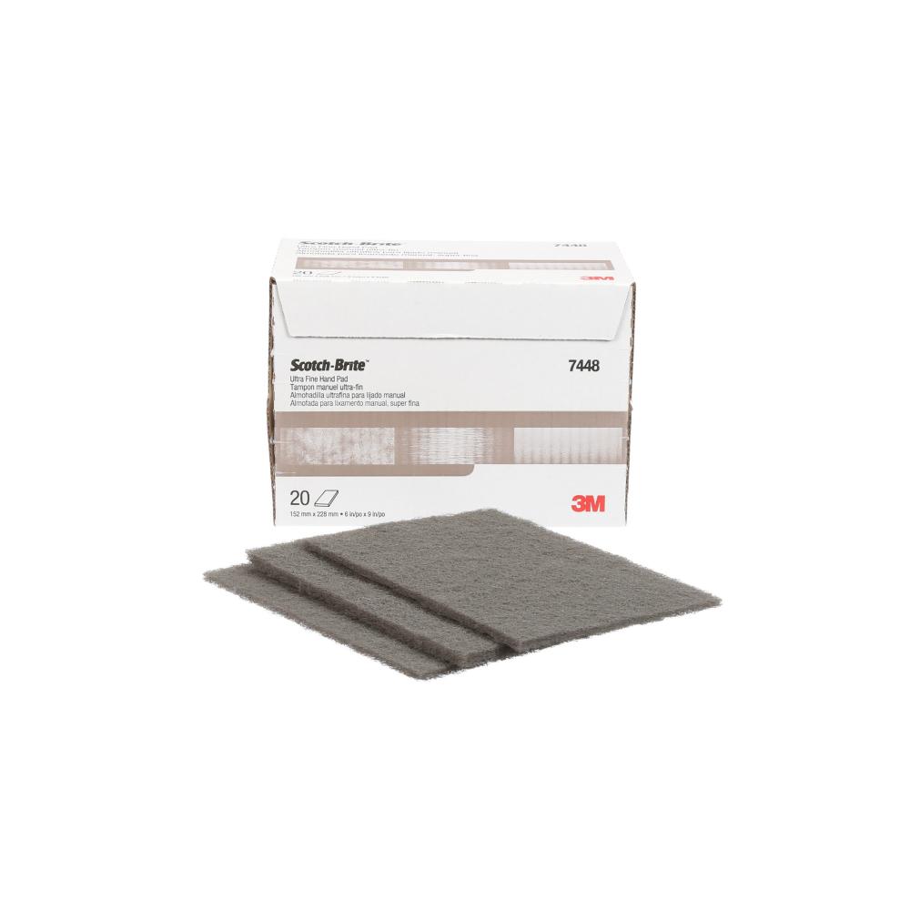 Scotch-Brite Ultra Fine Hand Pad, 7448, FIN, 9 in x 6 in (22.86 cm x 15.24 cm), 20 Pads per pack<span class=' ItemWarning' style='display:block;'>Item is usually in stock, but we&#39;ll be in touch if there&#39;s a problem<br /></span>