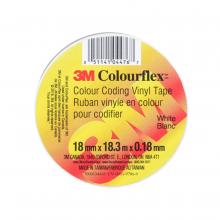 3M COLOURFLEX-WHT - 3M™ Colourflex™ Tape, white, 7 mil, 3/4 in x 60 ft (2 cm x 18.3 m)
