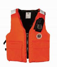 Mustang Survival MV3119RP_2_L - Two-Pocket Flotation Vest with Radio Pocket (Orange - L)