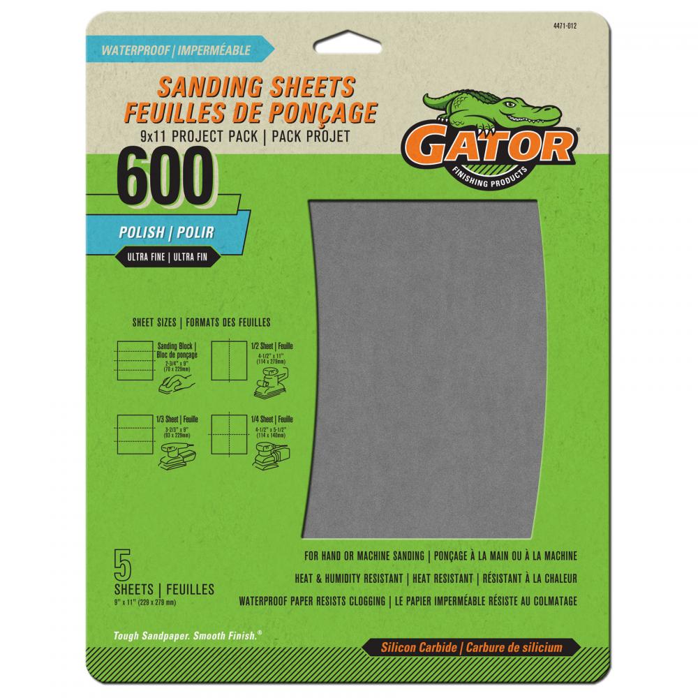 GTR 100X5PK 9X11 W/P SAND SHEETS 600<span class=' ItemWarning' style='display:block;'>Item is usually in stock, but we&#39;ll be in touch if there&#39;s a problem<br /></span>