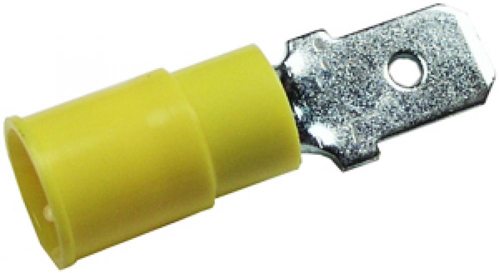 12-10GA .250 MALE QUICK CONNECTORS - YELLOW<span class=' ItemWarning' style='display:block;'>Item is usually in stock, but we&#39;ll be in touch if there&#39;s a problem<br /></span>