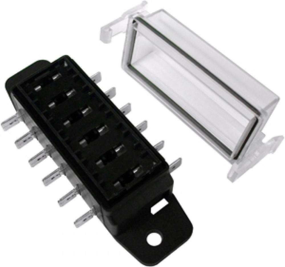 6 WAY FUSE BLOCK WITH DUST COVER<span class=' ItemWarning' style='display:block;'>Item is usually in stock, but we&#39;ll be in touch if there&#39;s a problem<br /></span>