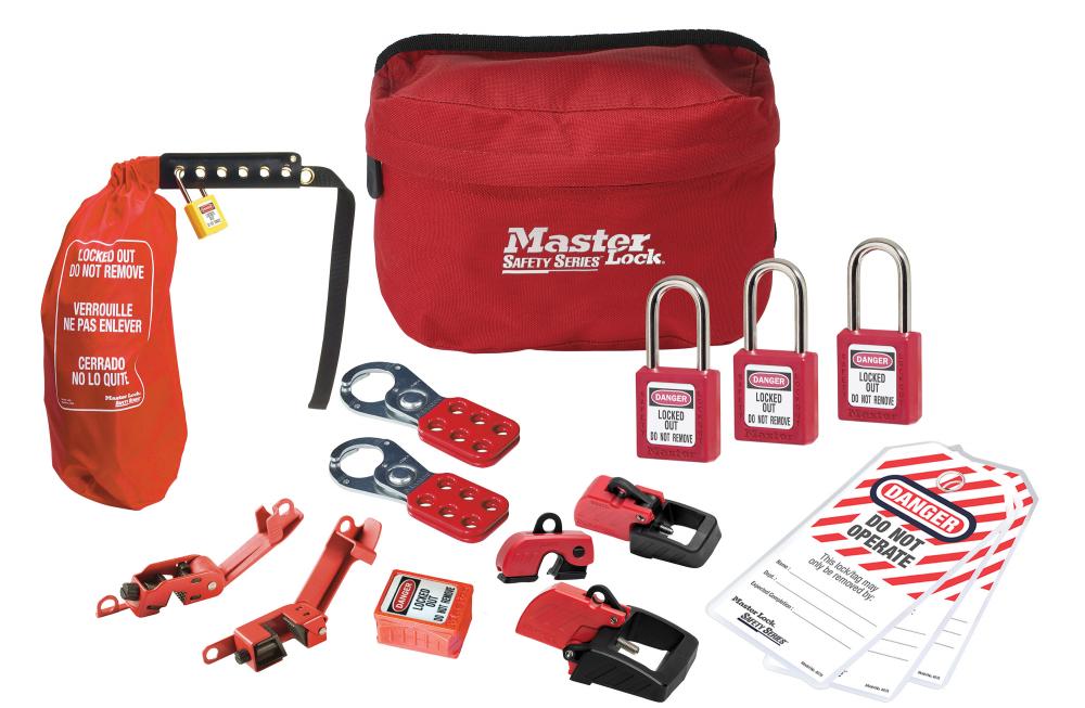 Lockout Pouch with Premier Electrical Device Assortment and three Zenex™ Thermoplastic Padlocks<span class=' ItemWarning' style='display:block;'>Item is usually in stock, but we&#39;ll be in touch if there&#39;s a problem<br /></span>
