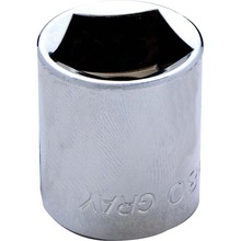 Gray Tools 31980 - 1/2" Drive 5 Sided Penta Socket, Chrome Finish