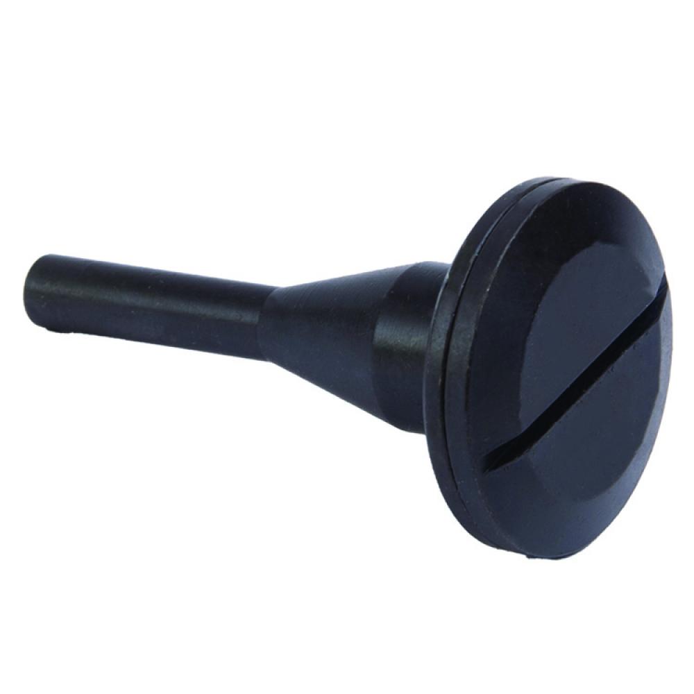 Flush mandrel for 3in. and 4in. wheels, 3/8in. arbor<span class=' ItemWarning' style='display:block;'>Item is usually in stock, but we&#39;ll be in touch if there&#39;s a problem<br /></span>