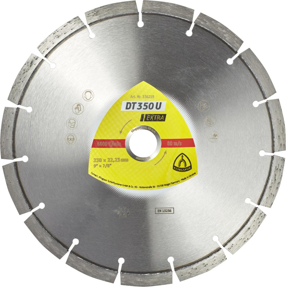 DT 350 U diamond cutting blades, 4-1/2 x 3/32 x 7/8 Inch 8 segments 33 x 2,4 x 10 mm, standard serra<span class=' ItemWarning' style='display:block;'>Item is usually in stock, but we&#39;ll be in touch if there&#39;s a problem<br /></span>