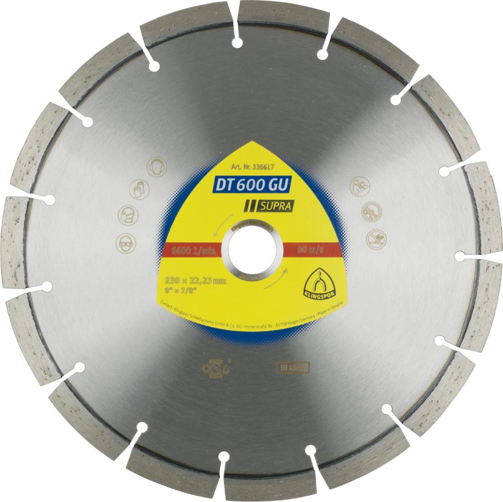 DT 600 GU diamond cutting blades, 9 x 7/64 x 7/8 Inch 15 segments 42 x 2,6 x 10 mm, standard serrati<span class=' ItemWarning' style='display:block;'>Item is usually in stock, but we&#39;ll be in touch if there&#39;s a problem<br /></span>