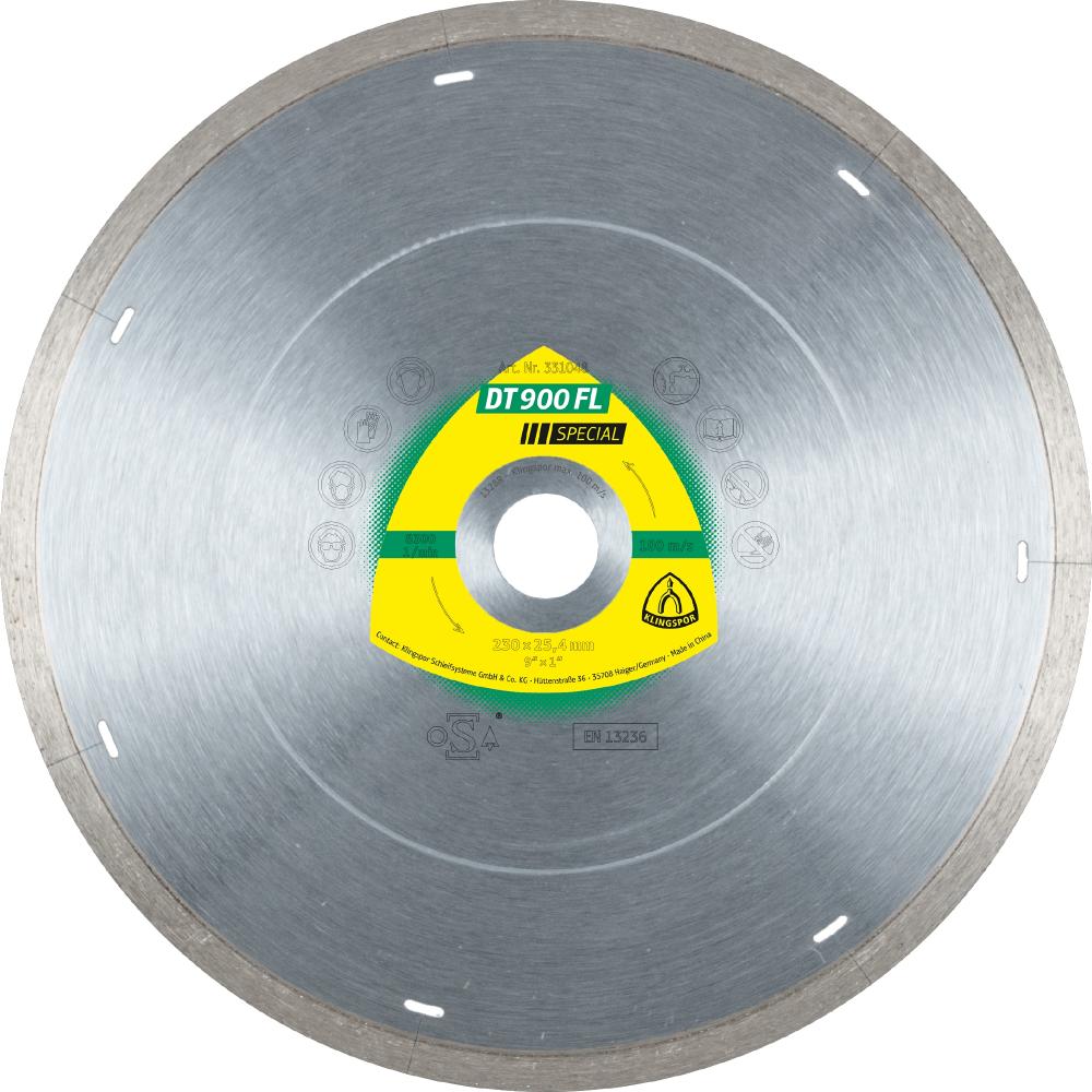 DT 900 FL diamond blades, 10 x 5/64 x 1-3/16 Inch 5/64 x 1/4 Inch, closed rim with laser slots<span class=' ItemWarning' style='display:block;'>Item is usually in stock, but we&#39;ll be in touch if there&#39;s a problem<br /></span>