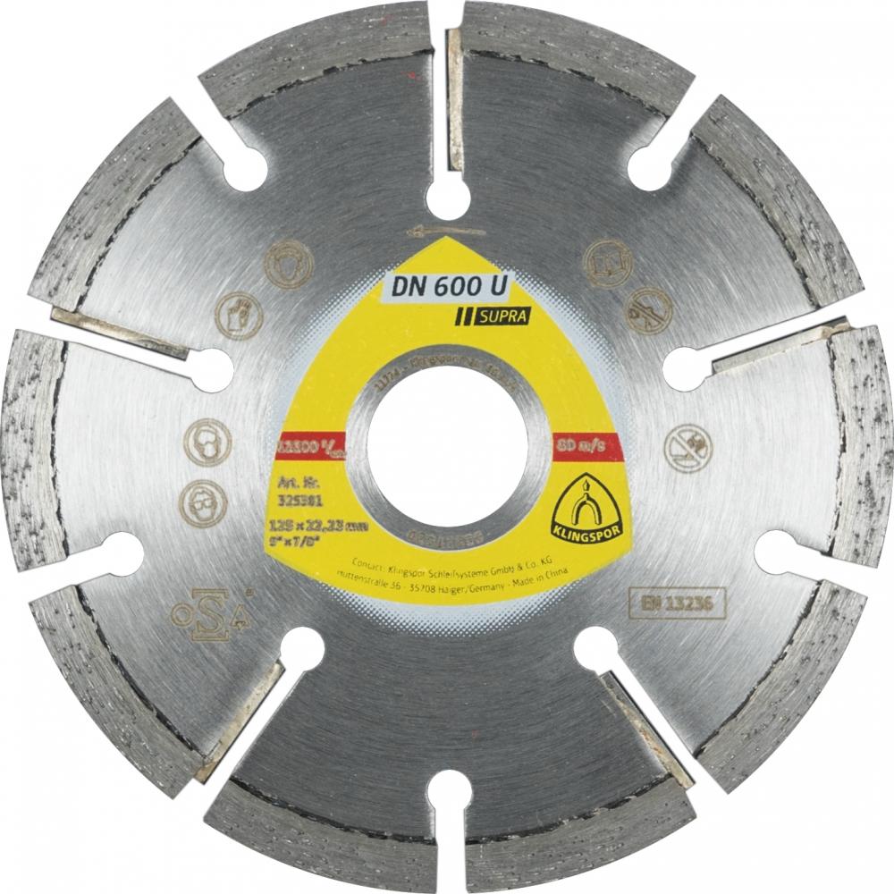 DN 600 U diamond blades, 5 x 1/4 x 7/8 Inch 10 segments 1-1/4 x 1/4 x 1/4 Inch, standard serration<span class=' ItemWarning' style='display:block;'>Item is usually in stock, but we&#39;ll be in touch if there&#39;s a problem<br /></span>