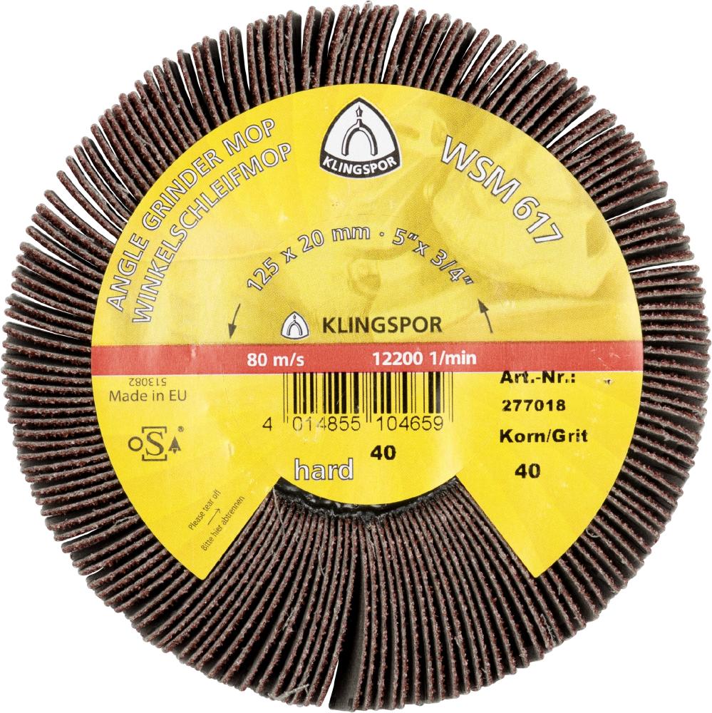 WSM 617 abrasive mop wheels CS 310 XF, 5 x 3/4 Inch grain 40 thread 5/8&#34;<span class=' ItemWarning' style='display:block;'>Item is usually in stock, but we&#39;ll be in touch if there&#39;s a problem<br /></span>