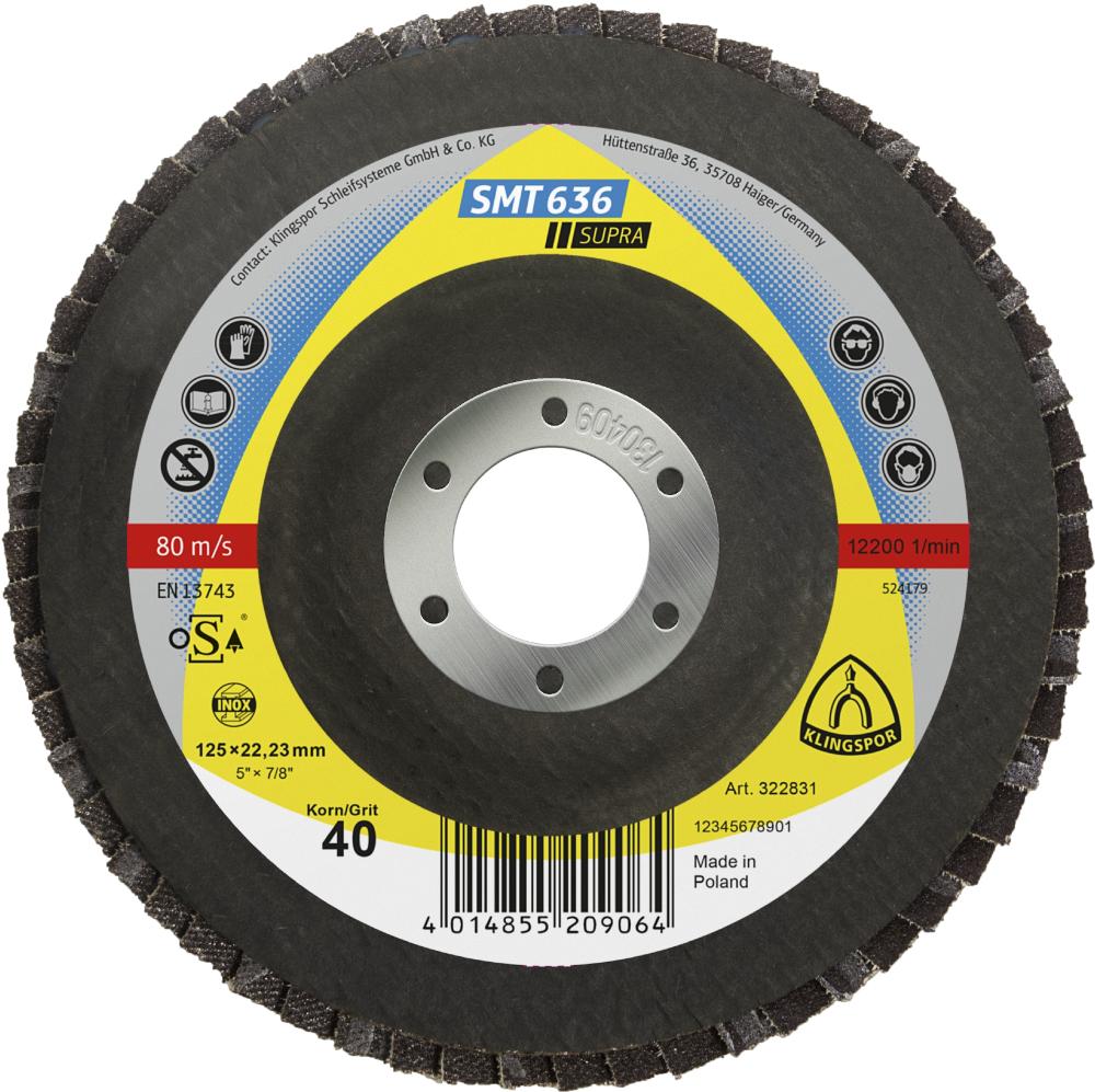 SMT 636 abrasive mop discs multibond, 5 x 7/8 Inch grain 40 convex<span class=' ItemWarning' style='display:block;'>Item is usually in stock, but we&#39;ll be in touch if there&#39;s a problem<br /></span>