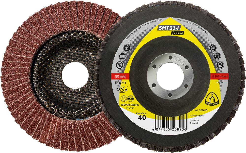 SMT 314 abrasive mop discs, 5 x 7/8 Inch grain 60 convex<span class=' ItemWarning' style='display:block;'>Item is usually in stock, but we&#39;ll be in touch if there&#39;s a problem<br /></span>