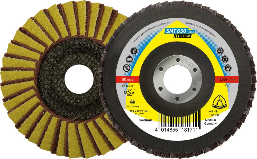 SMT 850 abrasive mop disc,combination, 4-1/2 x 7/8 Inch grain 80 medium convex<span class=' ItemWarning' style='display:block;'>Item is usually in stock, but we&#39;ll be in touch if there&#39;s a problem<br /></span>