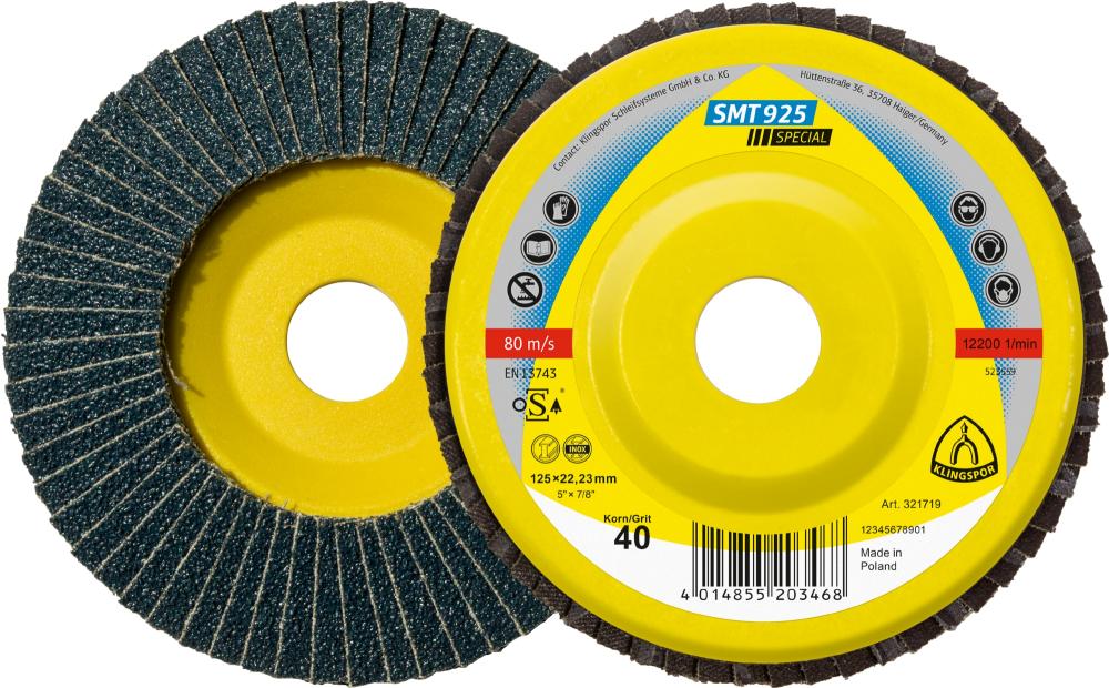 SMT 925 abrasive mop discs, 7 x 7/8 Inch grain 24 flat<span class=' ItemWarning' style='display:block;'>Item is usually in stock, but we&#39;ll be in touch if there&#39;s a problem<br /></span>