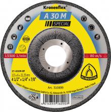 Klingspor Inc 310899 - A 30 M Kronenflex® grinding discs, 4-1/2 x 1/4 x 7/8 Inch depressed centre