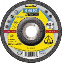 Klingspor Inc 298177 - A 46 VZ Kronenflex® grinding discs, 5 x 5/64 x 7/8 Inch depressed centre