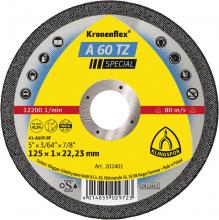 Klingspor Inc 233742 - A 60 TZ Kronenflex® cutting-off wheels, 5 x 3/64 x 7/8 Inch depressed centre