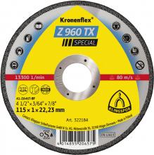 Klingspor Inc 322184 - Z 960 TX Kronenflex® cutting-off wheels, zirconia 4-1/2 x 3/64 x 7/8 Inch flat