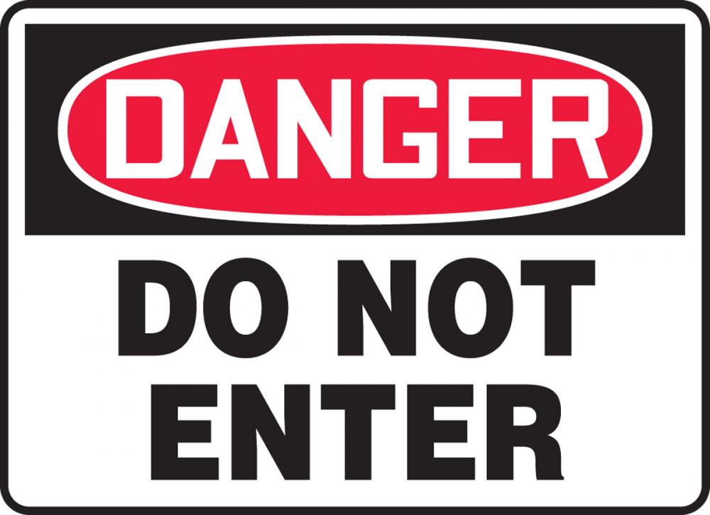 Safety Sign, DANGER DO NOT ENTER, 10&#34; x 14&#34;, Plastic<span class=' ItemWarning' style='display:block;'>Item is usually in stock, but we&#39;ll be in touch if there&#39;s a problem<br /></span>