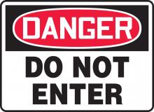 Accuform MADM139VP - Safety Sign, DANGER DO NOT ENTER, 10" x 14", Plastic