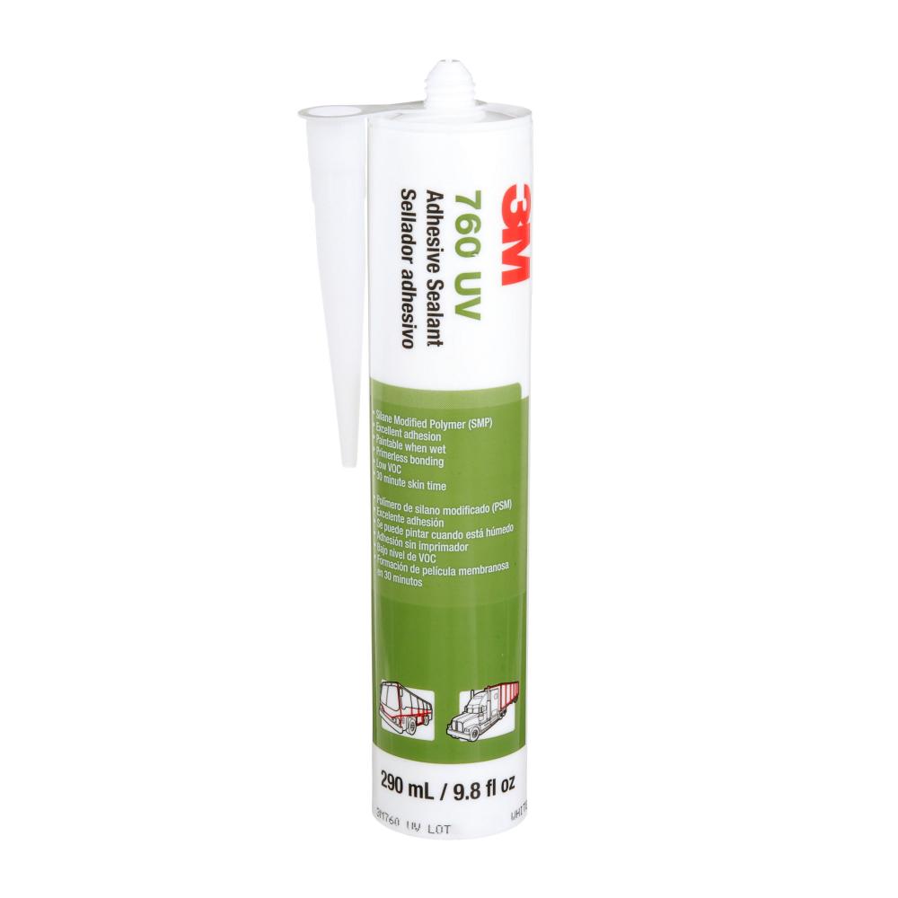 3M™ Adhesive Sealant, 760 UV, white, 10.48 fl oz (309.9 mL)<span class=' ItemWarning' style='display:block;'>Item is usually in stock, but we&#39;ll be in touch if there&#39;s a problem<br /></span>