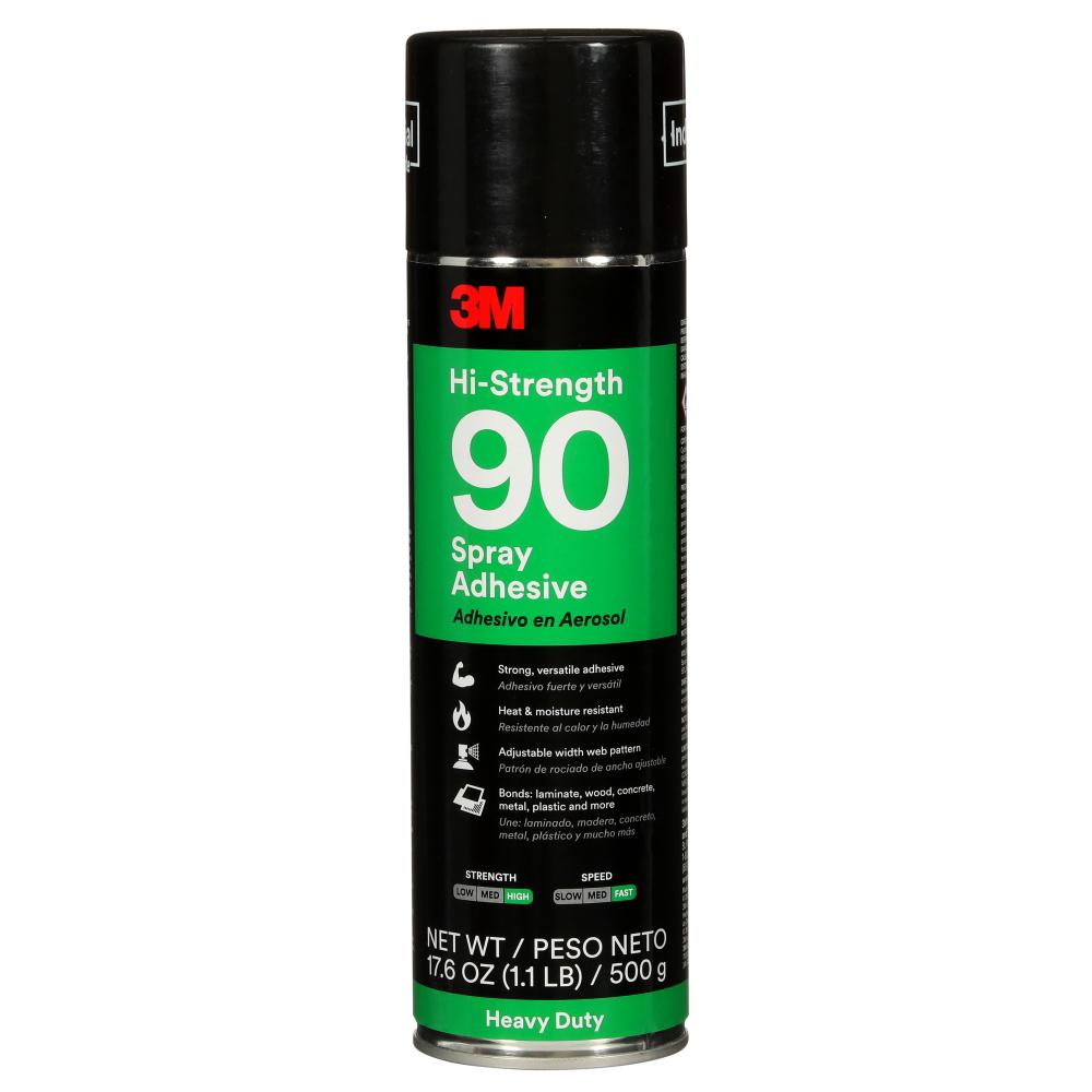 3M™ Hi-Strength 90 Spray Adhesive Clear, Net Wt 17.6 oz, 12 cans per case<span class=' ItemWarning' style='display:block;'>Item is usually in stock, but we&#39;ll be in touch if there&#39;s a problem<br /></span>