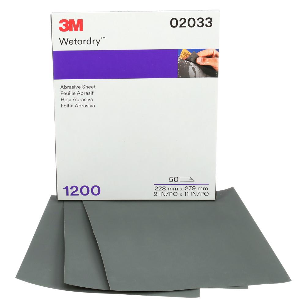3M™ Wetordry™ Abrasive Sheet, 401Q, 02033, 1200, 9 in x 11 in (22.86 cm x 27.94)<span class=' ItemWarning' style='display:block;'>Item is usually in stock, but we&#39;ll be in touch if there&#39;s a problem<br /></span>