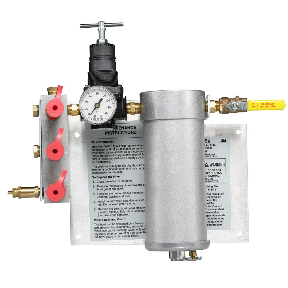 3M™ Compressed Air Filter and Regulator Panel, W-2806, black, 1/pack<span class=' ItemWarning' style='display:block;'>Item is usually in stock, but we&#39;ll be in touch if there&#39;s a problem<br /></span>
