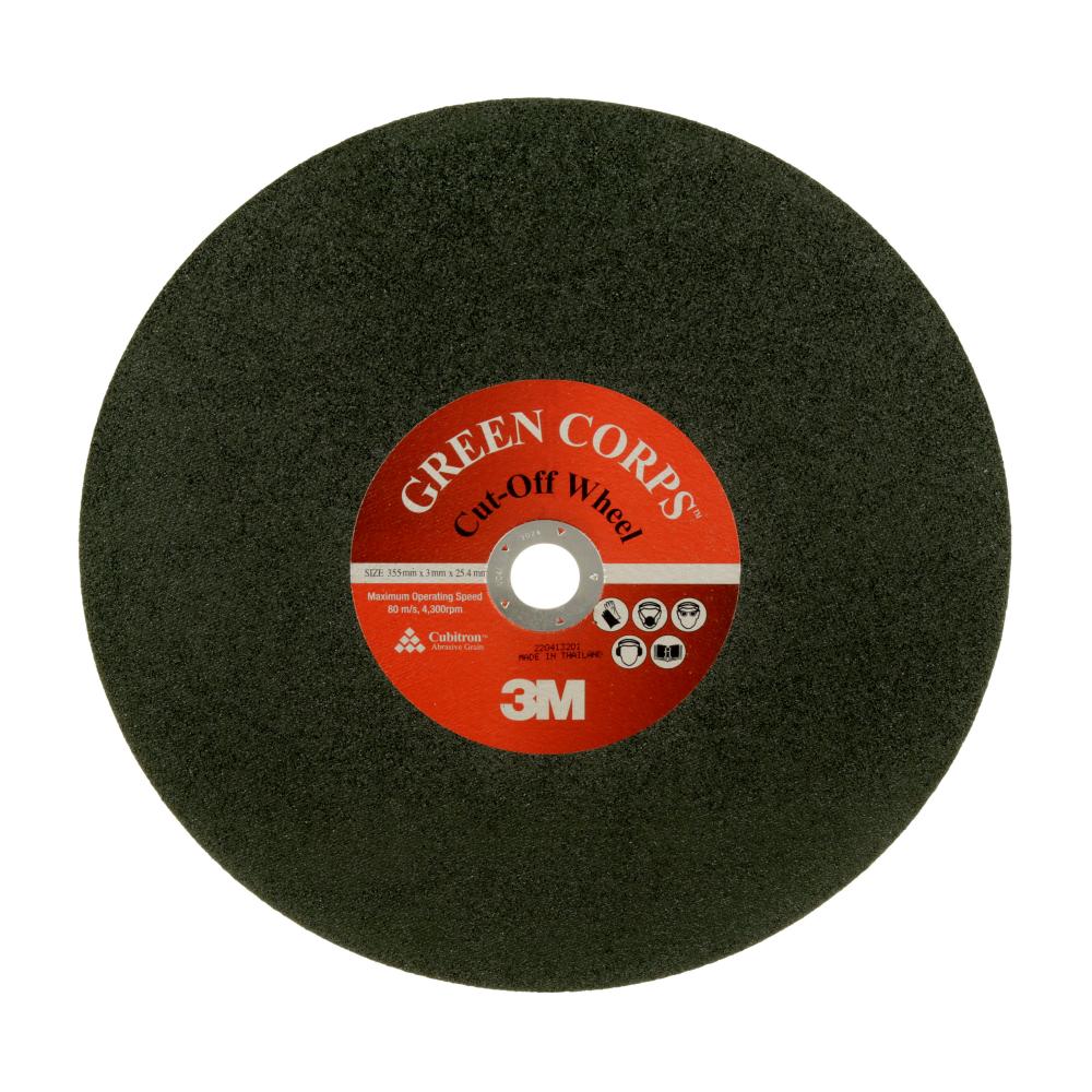 3M™ Green Corps™ Cut Off Wheel<span class=' ItemWarning' style='display:block;'>Item is usually in stock, but we&#39;ll be in touch if there&#39;s a problem<br /></span>