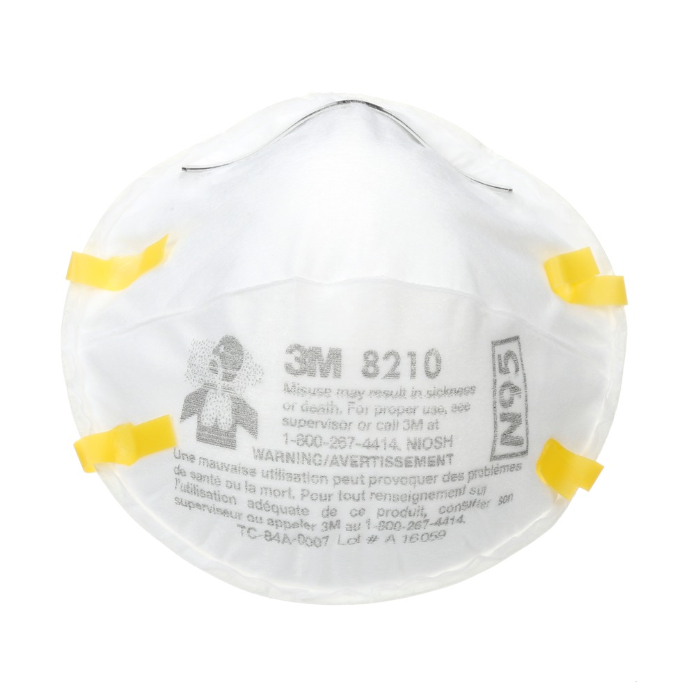 3M™ Particulate Respirator, 8210, N95<span class=' ItemWarning' style='display:block;'>Item is usually in stock, but we&#39;ll be in touch if there&#39;s a problem<br /></span>
