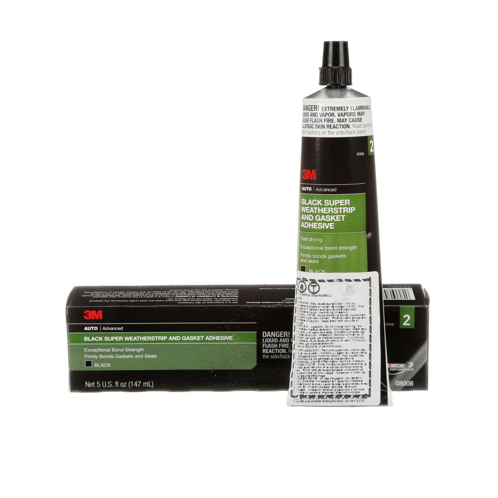 3M™ Black Super Weatherstrip and Gasket Adhesive, 08008, black, 5 fl oz (147.87 ml)<span class=' ItemWarning' style='display:block;'>Item is usually in stock, but we&#39;ll be in touch if there&#39;s a problem<br /></span>