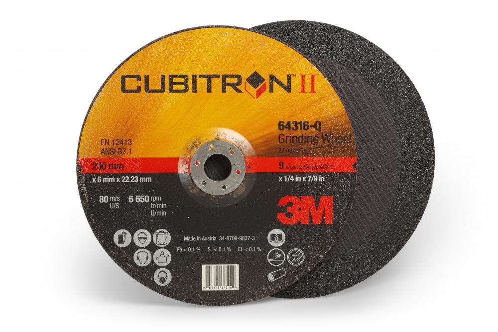 3M™ Cubitron™ II Depressed Center Grinding Wheel<span class=' ItemWarning' style='display:block;'>Item is usually in stock, but we&#39;ll be in touch if there&#39;s a problem<br /></span>