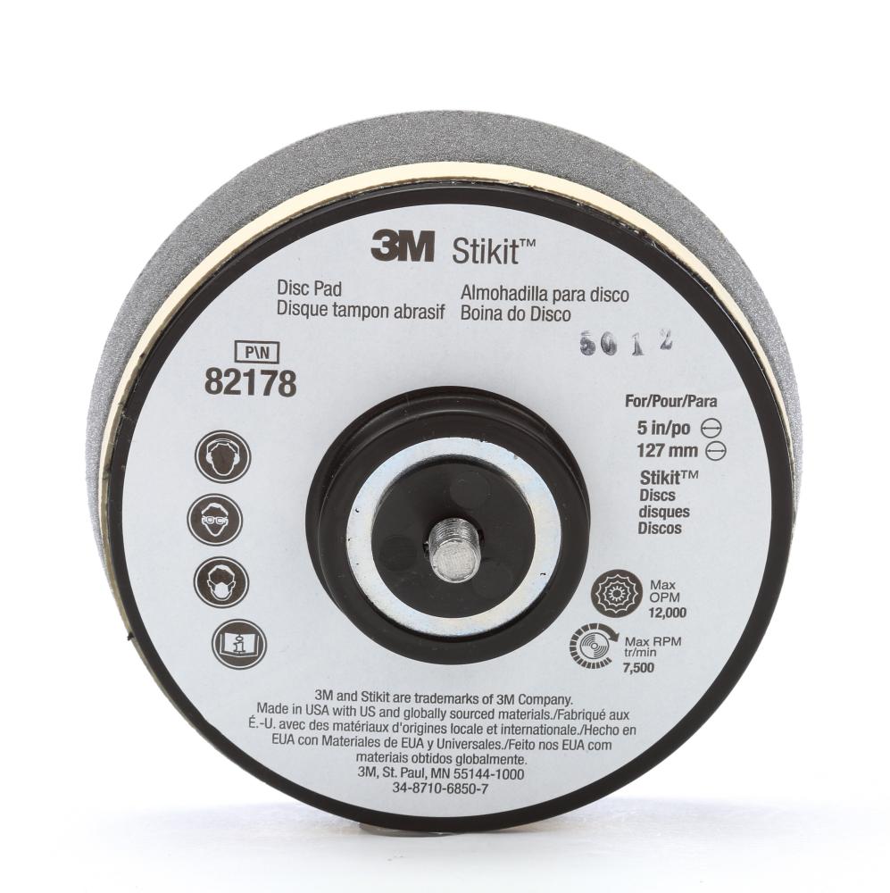 3M™ Stikit™ Disc Pad, 82178, black, 5 in x 1 1/4 in (127 mm x 31.8 mm)<span class=' ItemWarning' style='display:block;'>Item is usually in stock, but we&#39;ll be in touch if there&#39;s a problem<br /></span>