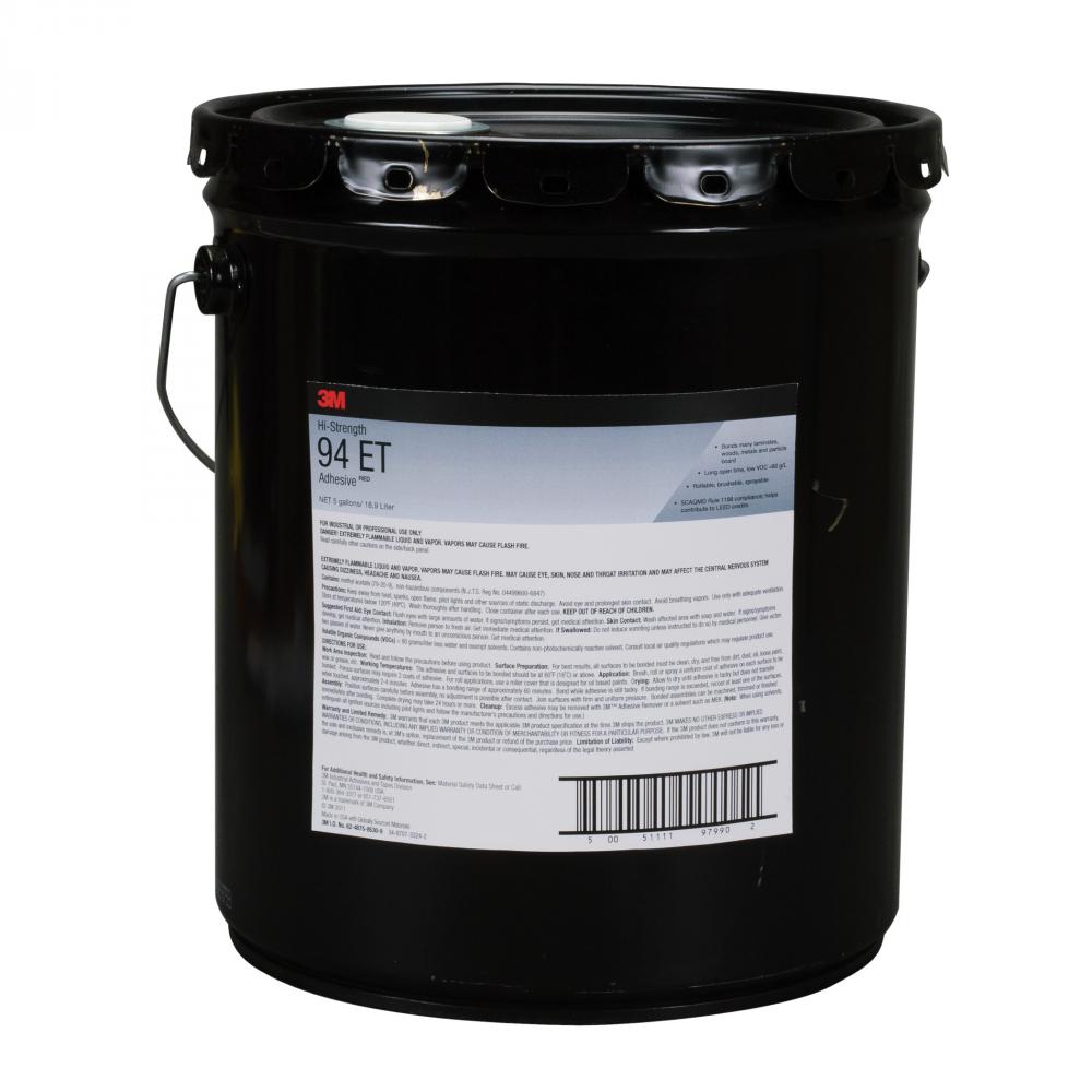 3M™ Scotch-Weld™ Hi-Strength Postforming Cylinder Spray Adhesive, 94 ET, red, 5 gal (18.9 L)<span class=' ItemWarning' style='display:block;'>Item is usually in stock, but we&#39;ll be in touch if there&#39;s a problem<br /></span>
