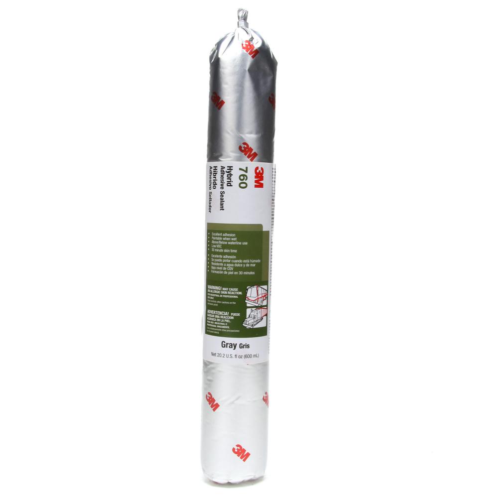3M™ Adhesive Sealant, 760 UV, gray, 20.28 fl oz (599.8 mL), sausage pack<span class=' ItemWarning' style='display:block;'>Item is usually in stock, but we&#39;ll be in touch if there&#39;s a problem<br /></span>