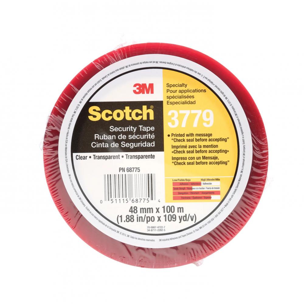 Scotch® Security Message Box Sealing Tape, 3779, clear, 48 mm x 100 m<span class=' ItemWarning' style='display:block;'>Item is usually in stock, but we&#39;ll be in touch if there&#39;s a problem<br /></span>