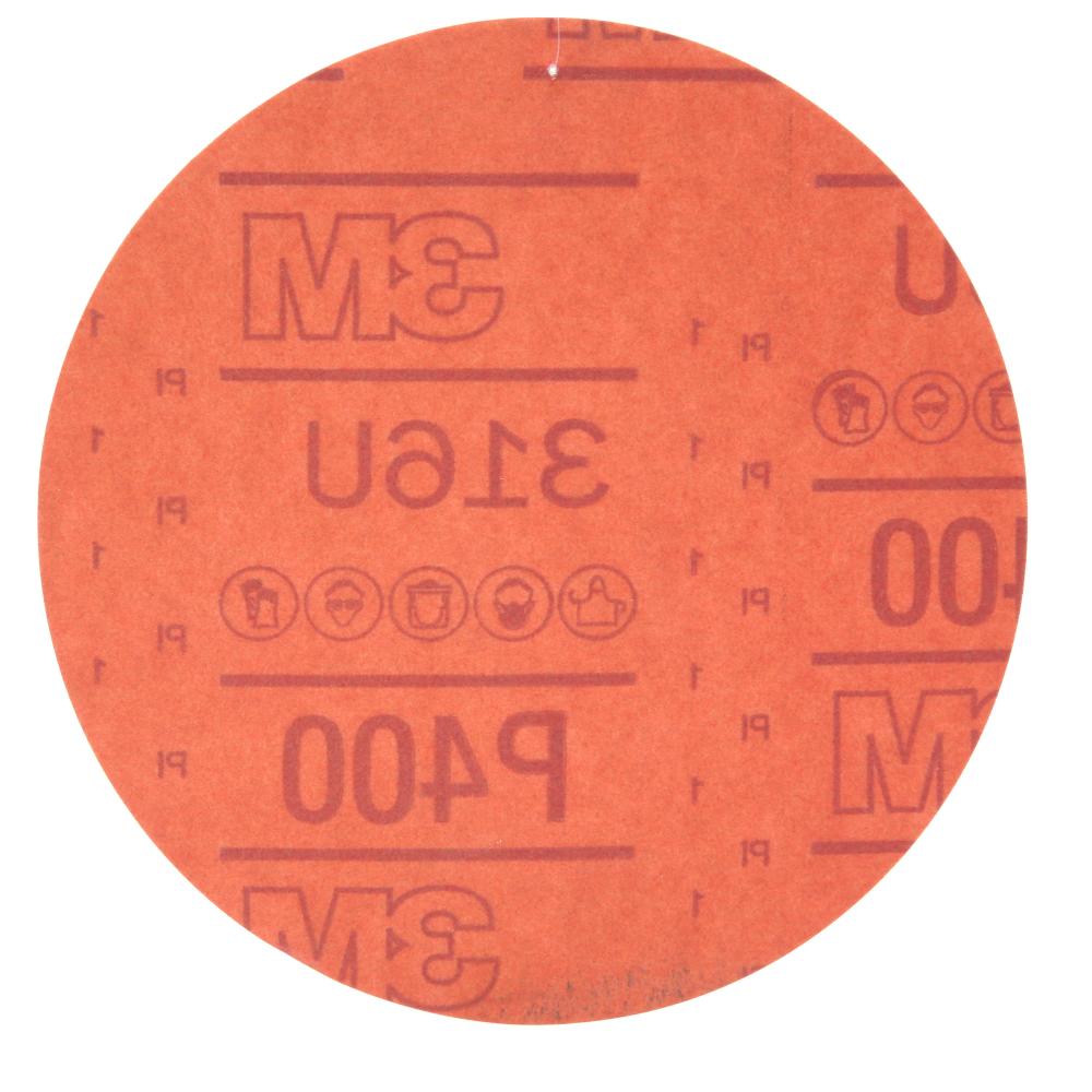3M™ Hookit™ Red Abrasive Disc, 316U, 01218, P400, A-weight, 6 in (15.24 cm)<span class=' ItemWarning' style='display:block;'>Item is usually in stock, but we&#39;ll be in touch if there&#39;s a problem<br /></span>