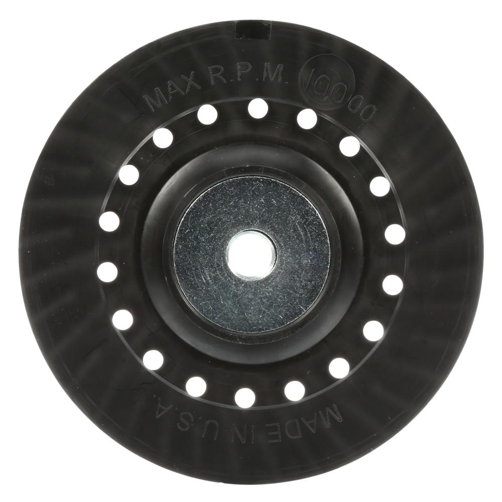 3M™ Fibre Disc Back-Up Pad With Retainer Nut, PP5006MSSH, black, 6 in x 5/8-11 in (152.4 mm)<span class=' ItemWarning' style='display:block;'>Item is usually in stock, but we&#39;ll be in touch if there&#39;s a problem<br /></span>