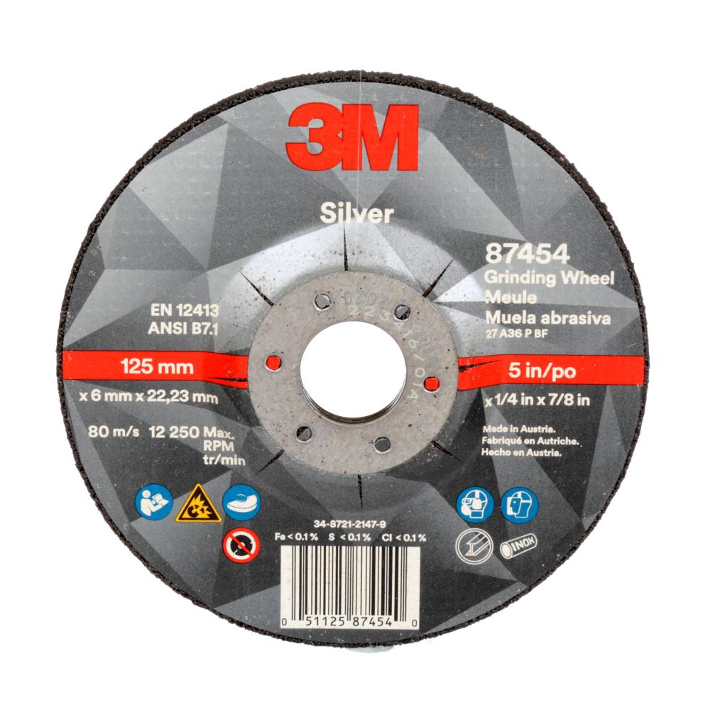3M™ Silver Depressed Center Grinding Wheel<span class=' ItemWarning' style='display:block;'>Item is usually in stock, but we&#39;ll be in touch if there&#39;s a problem<br /></span>