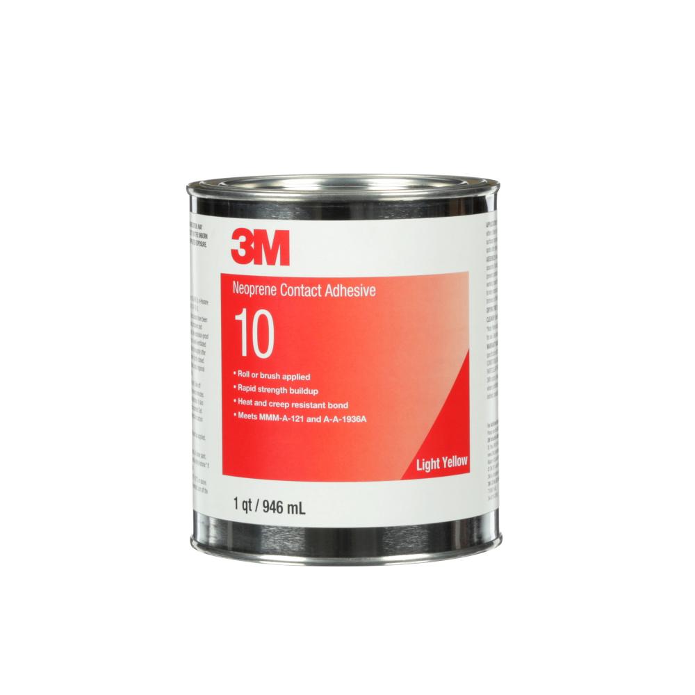 3M™ Neoprene Contact Adhesive, 10, light yellow, 1 qt (0.95 L)<span class=' ItemWarning' style='display:block;'>Item is usually in stock, but we&#39;ll be in touch if there&#39;s a problem<br /></span>